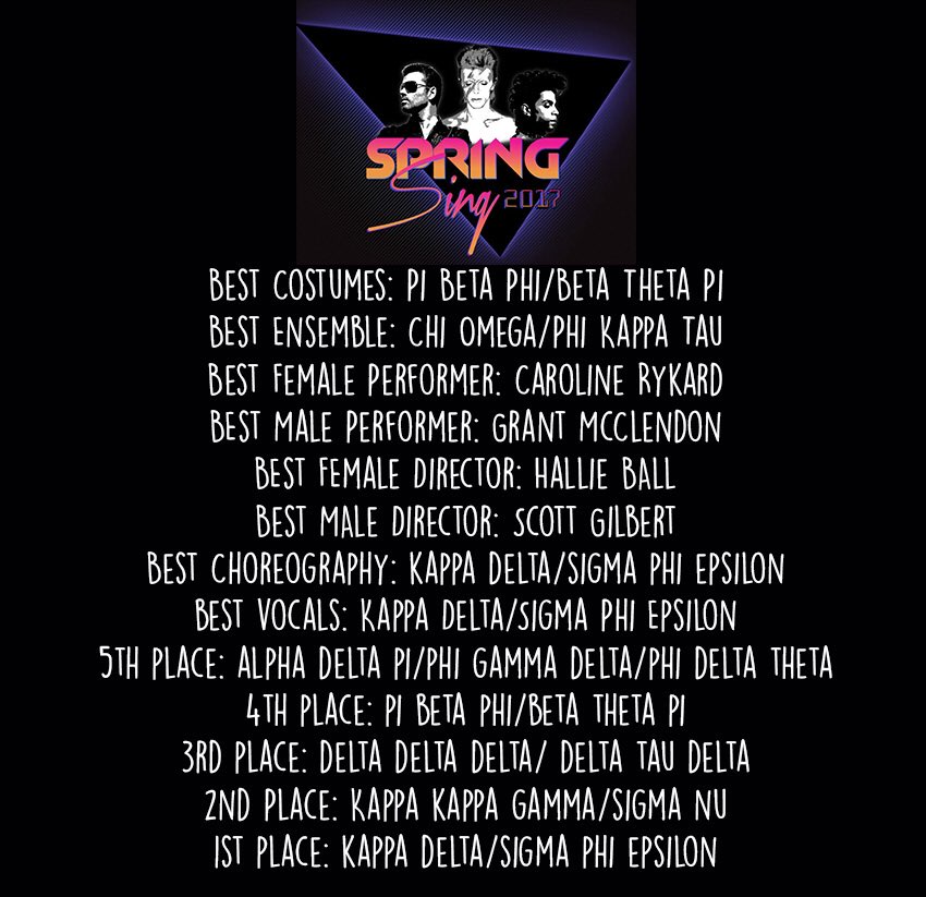 Spring Sing 2017 Awards!!