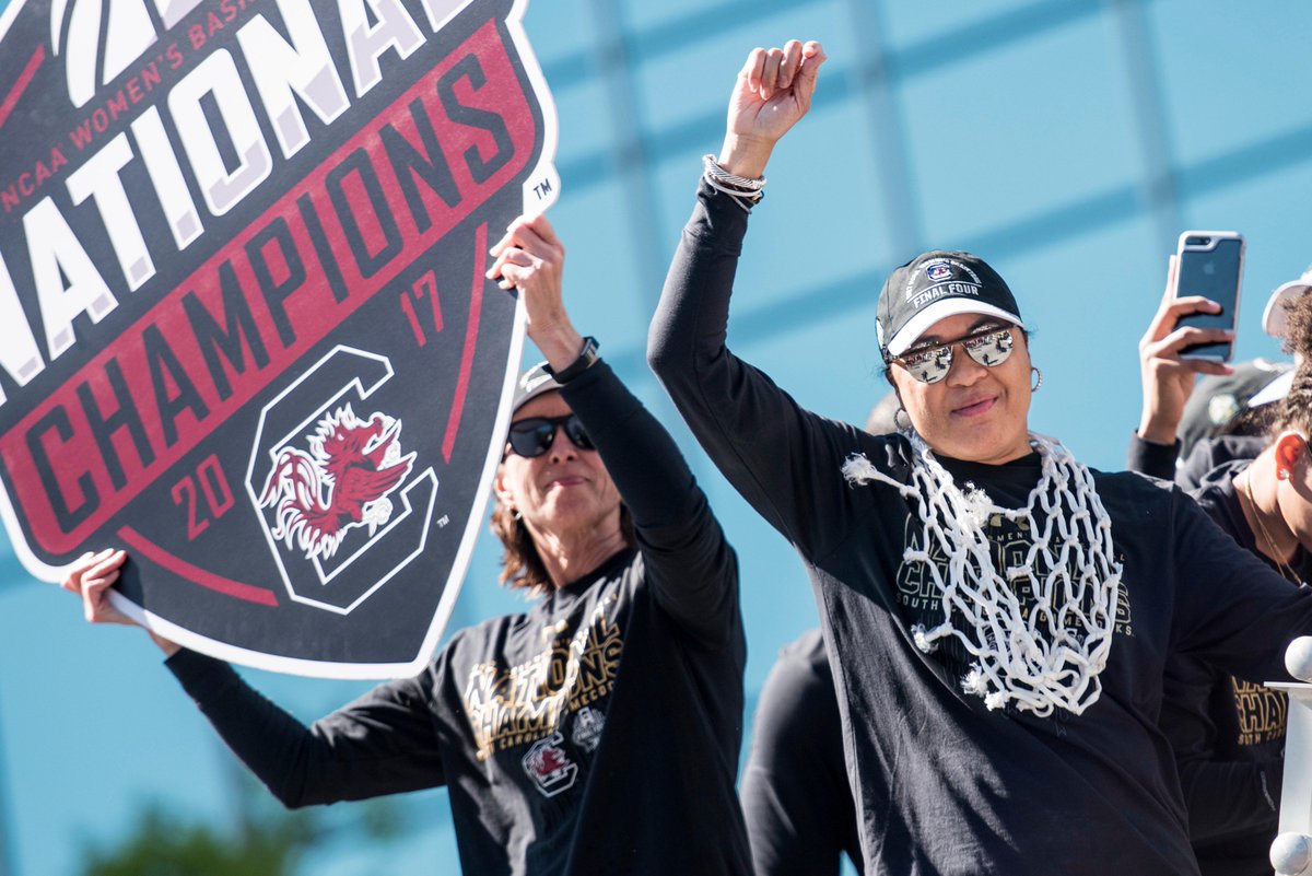 SECNetwork's tweet photo. Today: PARADE DAY!

📍 Columbia, South Carolina - Home of the National Champions, @GamecockWBB!!!! https://t.co/7yo47exSab
