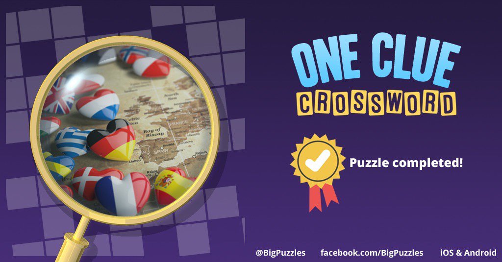 I completed a puzzle in One Clue Crossword. Play now for free!
onecluecrossword.com #OneClueCrossword