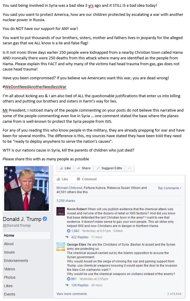 edcmagazine (@edcmagazine) on Twitter photo Hey <a href="/realDonaldTrump/">Donald J. Trump</a> we didn’t elect U 2 get us into another NEEDLESS war or even WWlll! #WeDontNeedAnotherNeedlessWar Hey <a href="/realDonaldTrump/">Donald J. Trump</a> we didn’t elect U 2 get us into another NEEDLESS war or even WWlll! #WeDontNeedAnotherNeedlessWar