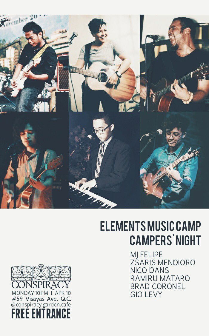 zsaris's tweet photo. First @elementscamp Jam Night in a long time! Catch all original sets from me and these awesome guys. See you TONIGHT! #elementscamp https://t.co/i0GpRYFOah