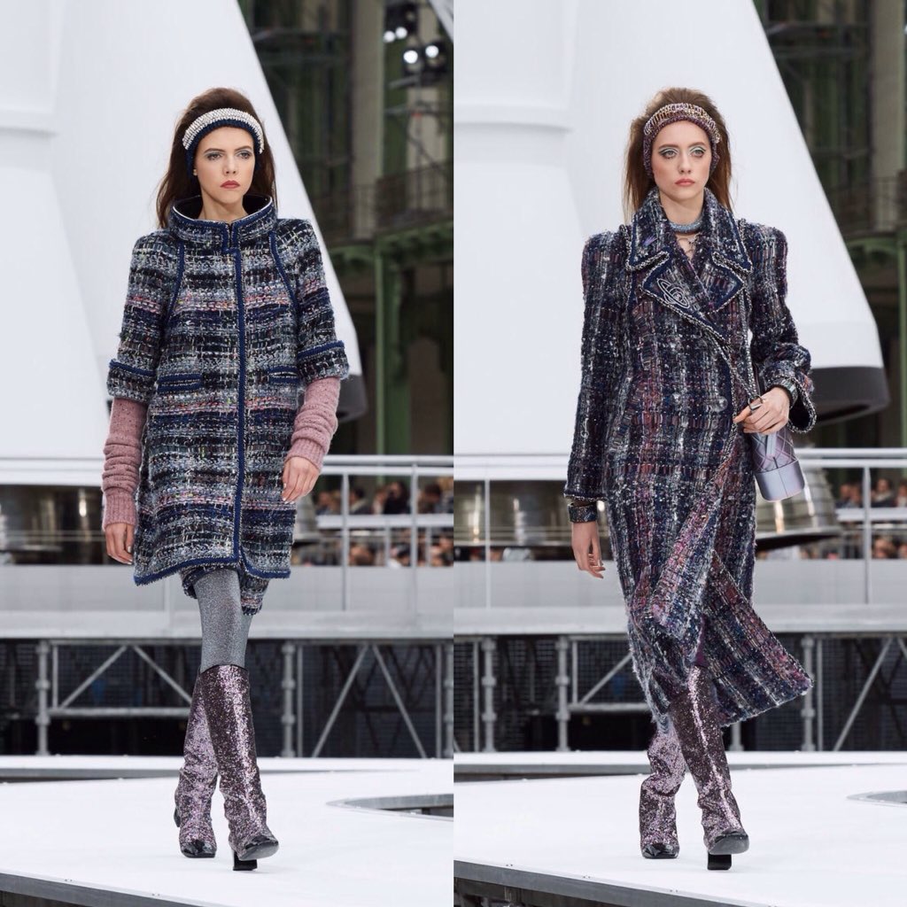 EspritdeCoco's tweet photo. Looks of the #CHANEL #ChanelFallWinter 2017-18 collection #ChanelGroundControl #KarlLagerfeld | https://t.co/D1Kctf3DPO #espritdegabrielle https://t.co/uhRCXLJ3Cb