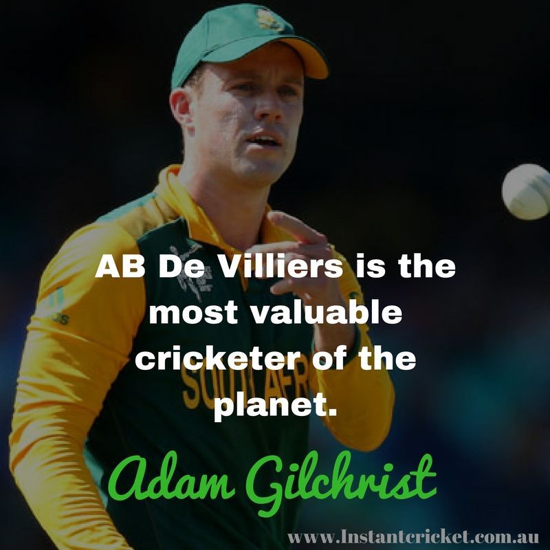 flexcricket's tweet photo. AB De Villiers is the most valuable cricket of the planet - Adam Gilchrist https://t.co/bT8KoVsANJ