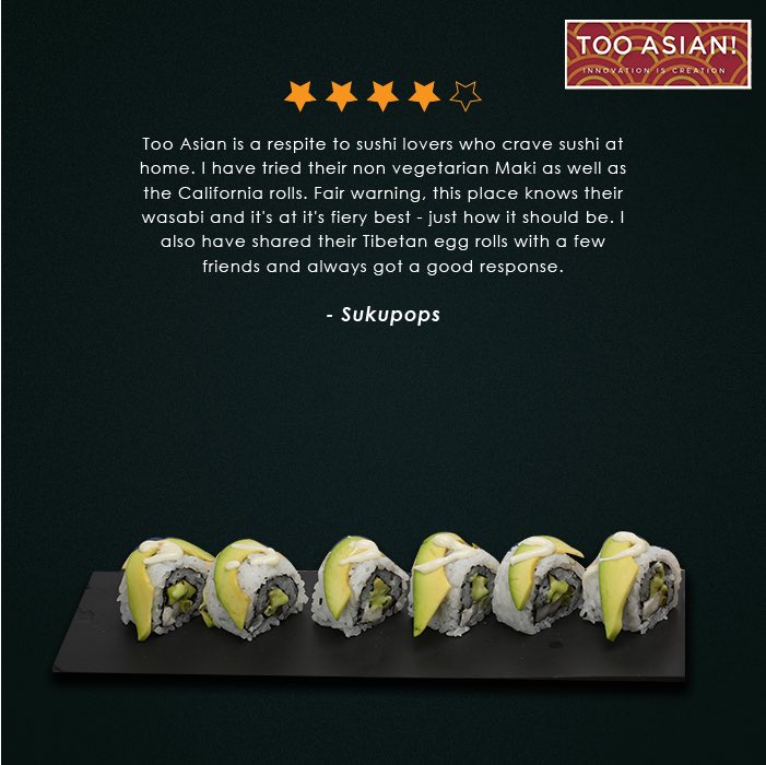 TooAsian_Mumbai's tweet photo. Too Asian loves our happy customers' feedback and looks forward to keep giving them flavourful delight. #TooAsian #Mumbai #ZomatoReview https://t.co/8jUdfrTOJ4
