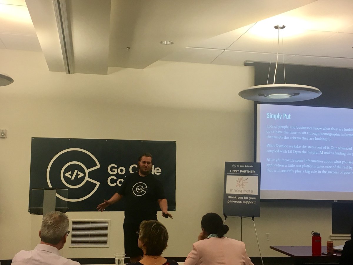 jessicaewest's tweet photo. Last, but not least, Dymloc in #GoCodeFoCo, allowing you to find commercial real estate in your area and data surrounding it. https://t.co/JPpfNDsfi5