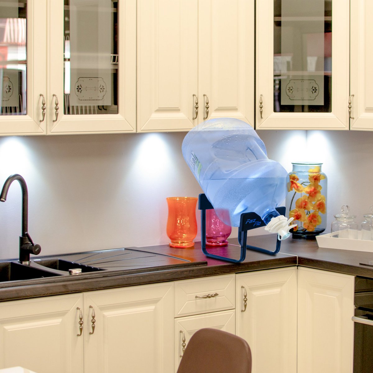 Water bottle dispenser and valve. save money, time, and the environment. reusable and bpa free