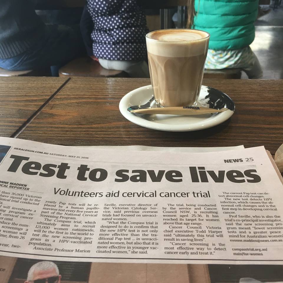 compasstrial's tweet photo. More than 64,000 Victorian women are supporting a better test for #cervicalcancer #screening.We still need your help https://t.co/7HwxqIJ5OP https://t.co/fTfXWFhLLm
