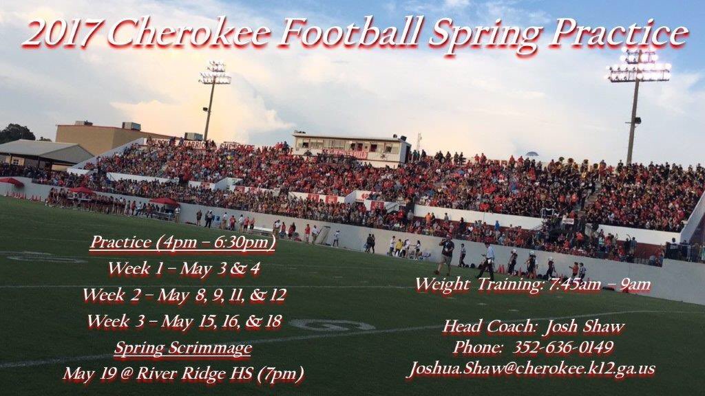 WarriorsCHS's tweet photo. College Coaches: See our Spring Practice dates &amp; times below. We'd love to have you as our guest this spring! #STUDENTathletes https://t.co/BkC5CvAq39
