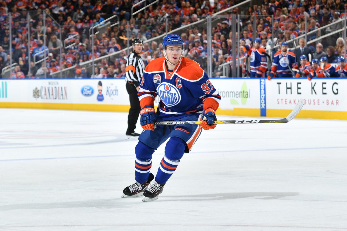 NHLPR's tweet photo. Connor McDavid has reached the 100-point milestone for the first time in his career (30-70—100 in 82 GP). https://t.co/w7ne60bvwU