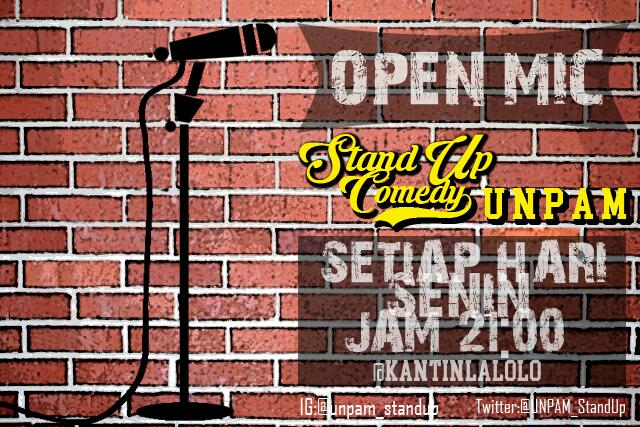 UNPAM_StandUp's tweet photo. Udah hari senen nih, yuk ke #openmicUNPAM https://t.co/EnOg7IQYd2