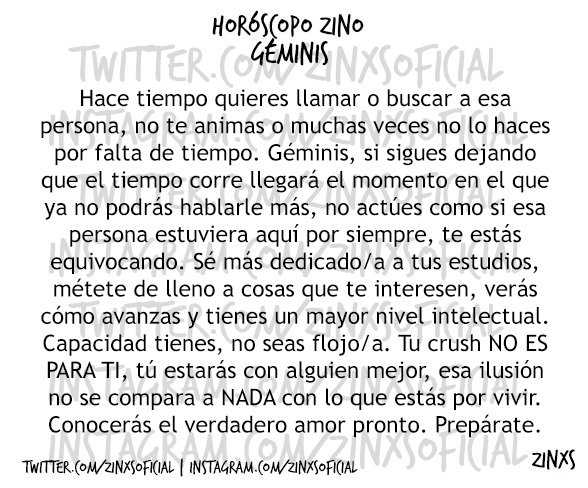 zinos__'s tweet photo. #HoróscopoZino #Géminis
Parte I &amp; II. https://t.co/MNvGM03gGq