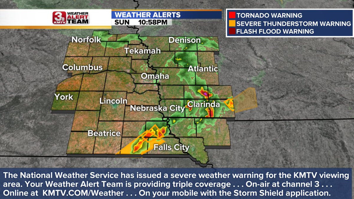For the latest information visit  KMTV.COM/Weather