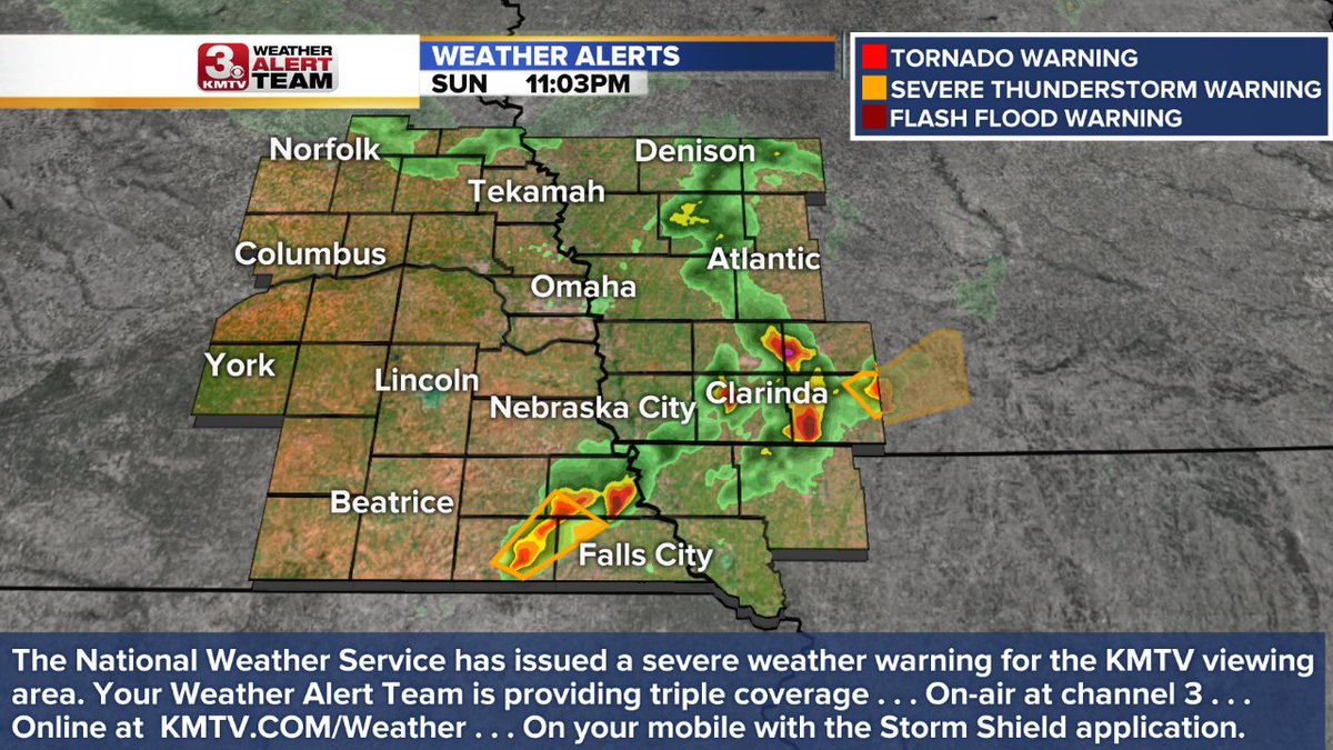 For the latest information visit  KMTV.COM/Weather