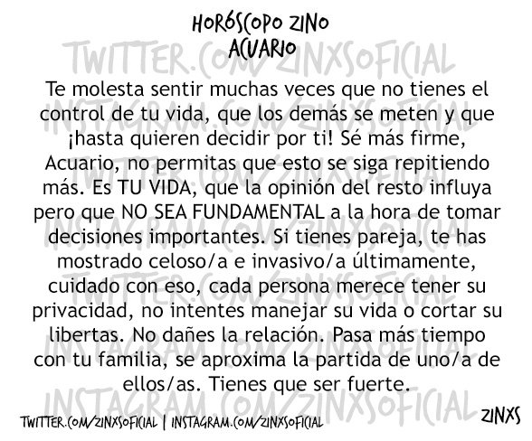 zinos__'s tweet photo. #HoróscopoZino #Acuario
Parte I &amp; II. https://t.co/VuAZEjx8pT