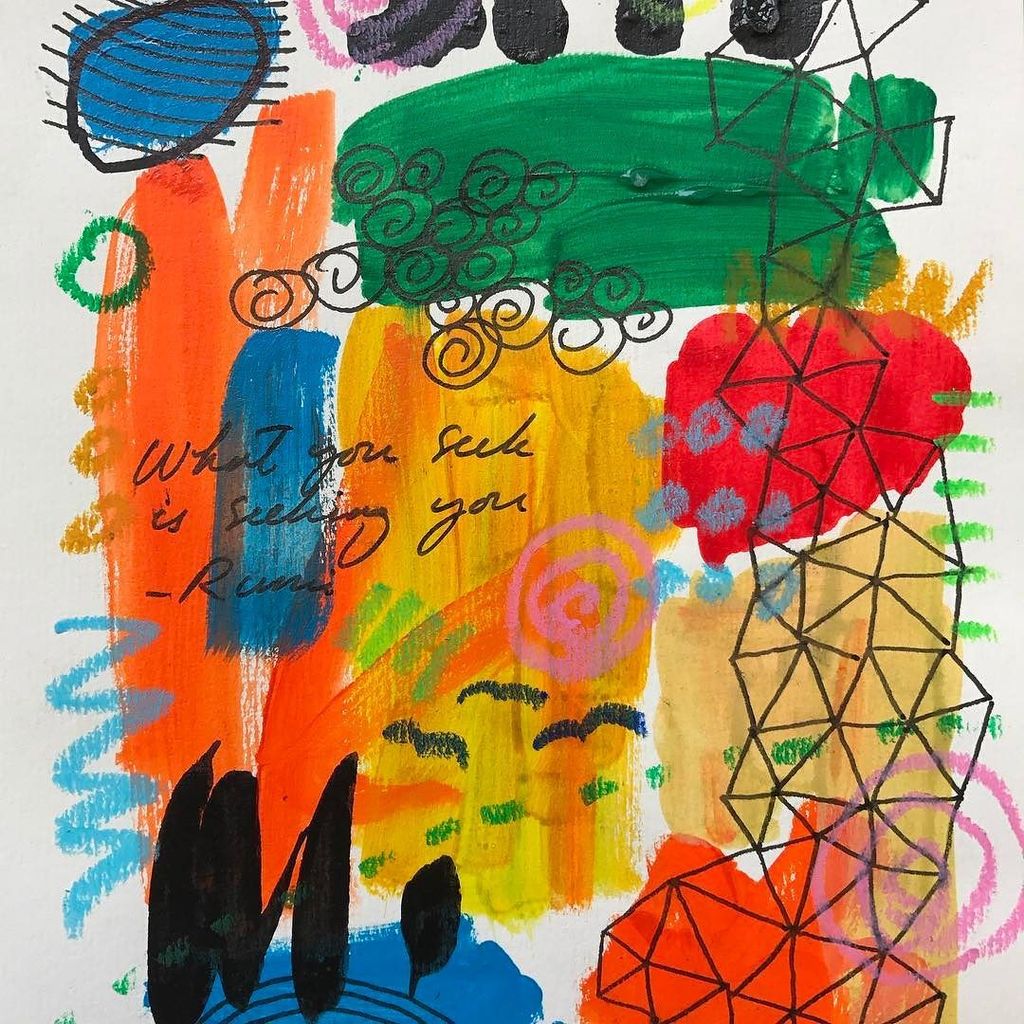 roniyuzirman's tweet photo. What you seek is seeking you #rumi #art #artoftheday #the100dayproject #drawing #painting #doodle #acrylic #slowli… https://t.co/C7D8RCMXfj https://t.co/MeIcorXCRX