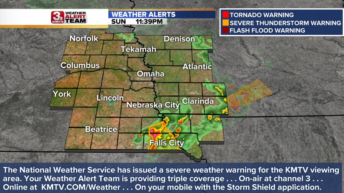 For the latest information visit  KMTV.COM/Weather