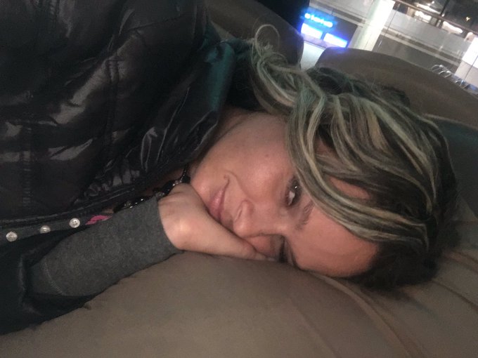 After last night cat napping only on airport seats and planes any bed will make my happy tho. https://t