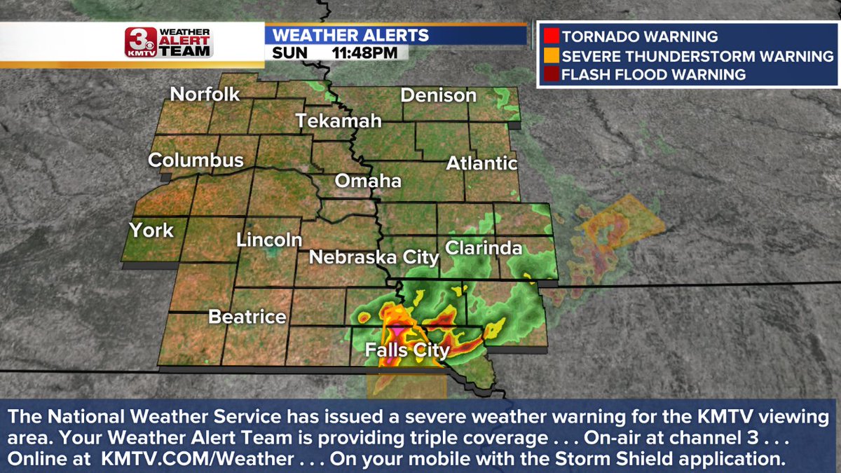 For the latest information visit  KMTV.COM/Weather