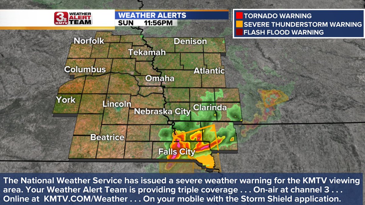 For the latest information visit  KMTV.COM/Weather