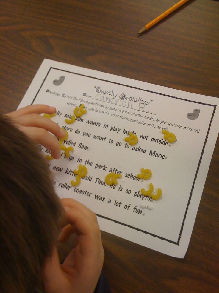 MissLuttringer's tweet photo. This is a great literacy activity for Stage 1 students. Using curly pasta for speech marks and commas. #handson #pinterestideas #acuedu_p https://t.co/qnPUrDA0m2