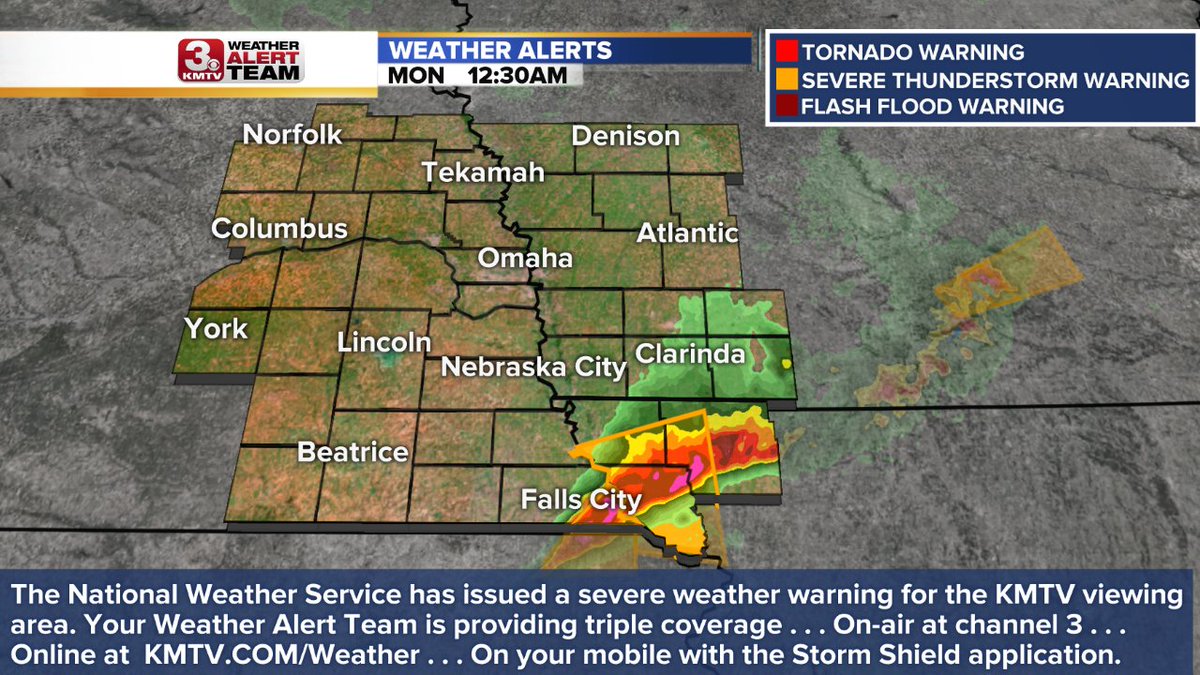 For the latest information visit  KMTV.COM/Weather