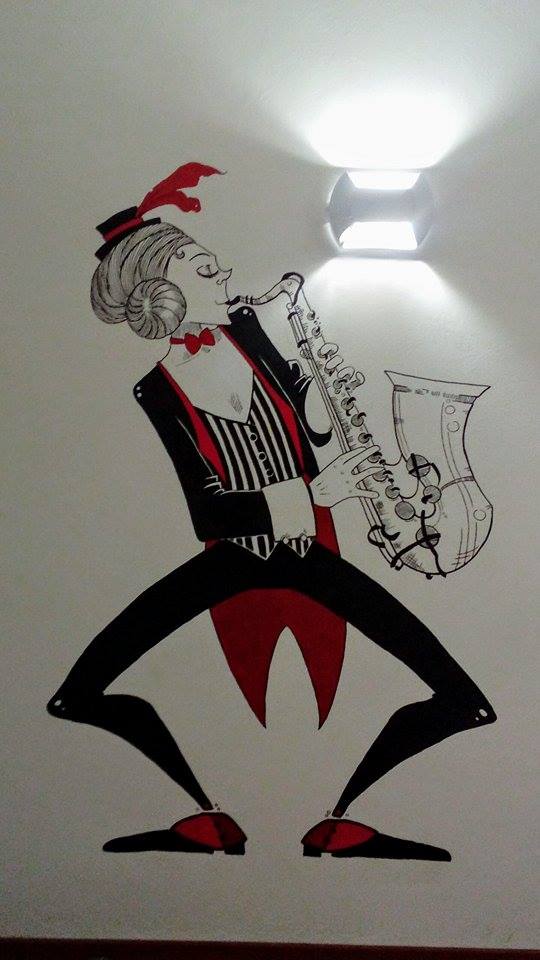 ClaudiaCalvisi's tweet photo. SaxyLady. #Markers and #ink on #wall.
#artsandcrafts #red #blackandwhite #wallart https://t.co/Gxjms421O4
