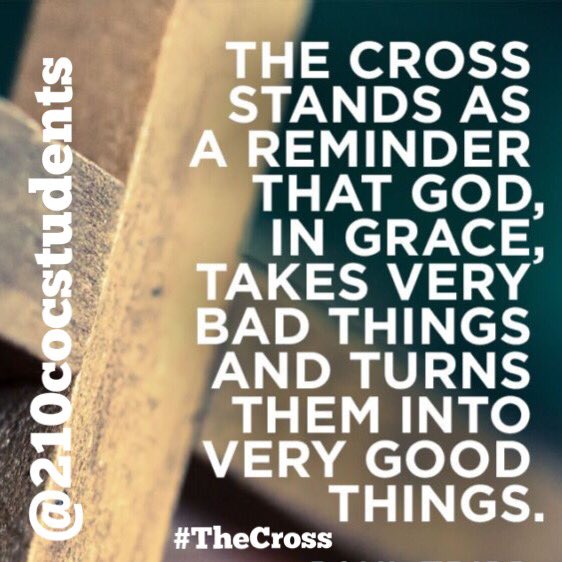 210Students's tweet photo. He takes those bad thing in life and turns them into good things. #TheCross #TheRisenKing https://t.co/sEAUDVS9yn