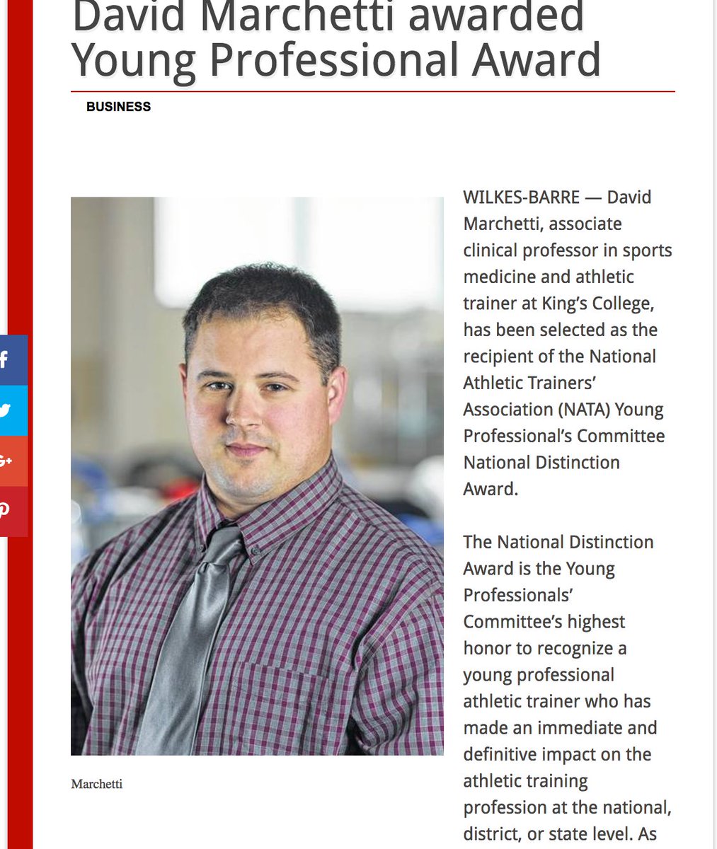 Congrats to David Marchetti -
@templeKines ATP Doc student for receiving 2017 NATA Young Professionals Award.

timesleader.com/business/64945…