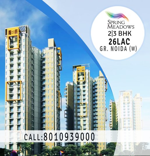 PropertyGuruIn's tweet photo. Book your Dream Home in Spring Meadows , Prime location of Noida Ex. with the starting price 26 lacs* ,  
https://t.co/naURAtJ5JK https://t.co/H51tLc6k70