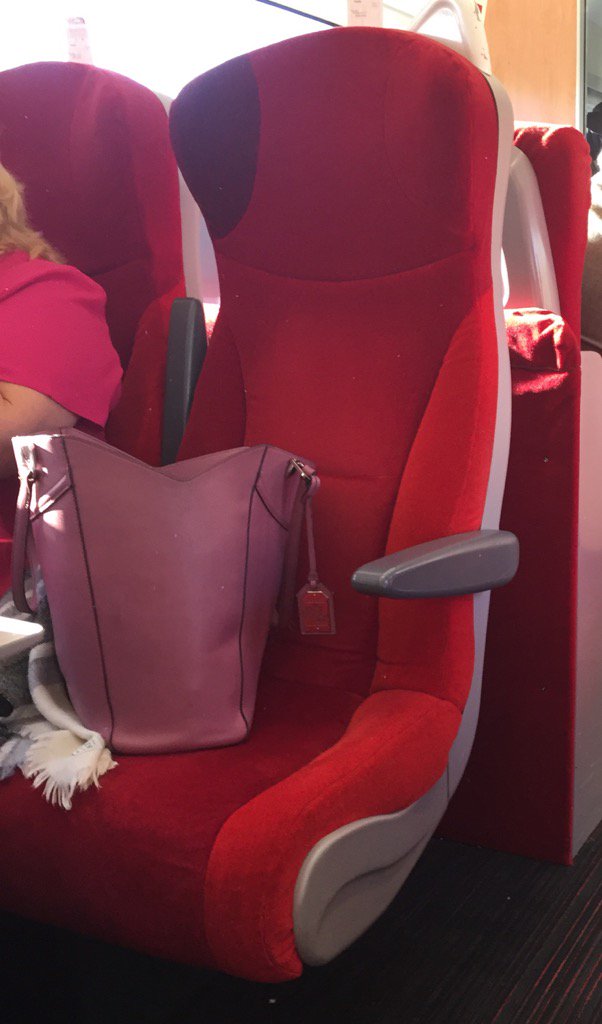 MichaelNewbury's tweet image. 'Yes, my bag is very comfortable thank you.' #uktrain