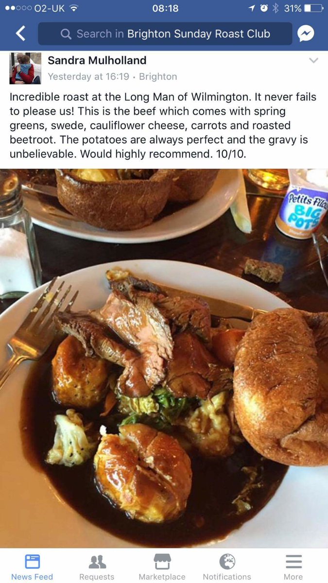 REGRAM 🍴👌🏼
____
We love seeing our meals on your pages. Keep them coming and remember to tag us! 👨🏻‍🍳
____
#brighton #roast #review