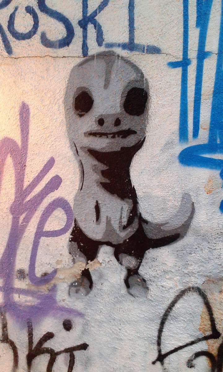 #StreetArt as spotted a week ago in #Msida #Malta - kinda cute this one