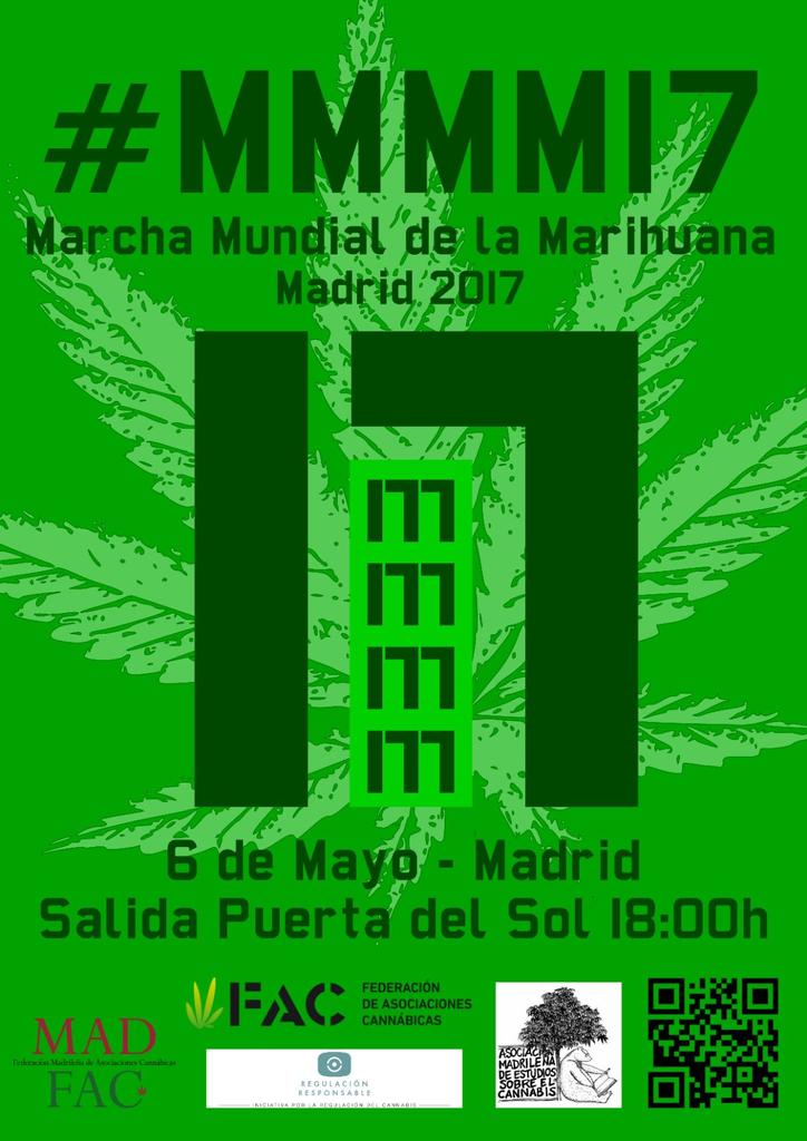 AbogadaCannabis's tweet photo. 21° Marcha Mundial de la Marihuana en Madrid el 6 de Mayo!! Acompañarnos a plantar vuestros derechos!! #MMMM2017 https://t.co/ybbUHdqadT