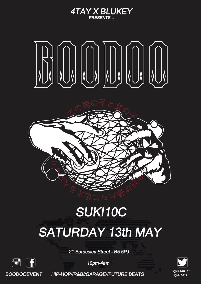 blukeyrinsle's tweet photo. ๐๐จ* BOODOO*๐จ๐
SAT 13TH MAY
10 - 4
SUKI10C - DIGBETH
๐ฅ๐ WAVY AFFAIR ๐๐ฅ
#brum #digbeth #wavyaffair https://t.co/lXpfHy8s3g