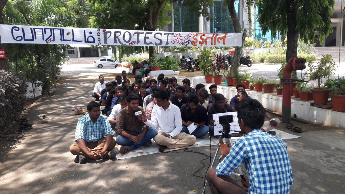 SvpistmStudents's tweet photo. #Day 15 #No reaction from the managment #strike #Justice_to_the_students_svpistm @smritiirani @priyankathiru @Narendramodi_PM @ndtv https://t.co/0Q9WVKRPO6