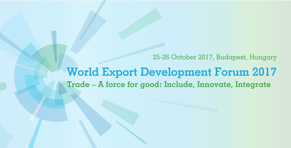 ITCnews's tweet photo. Save the date! The World Export Development Forum will take place in #Budapest, #Hungary in October 2017 https://t.co/Trvu0ZnG9T https://t.co/WNf2kz4kEy