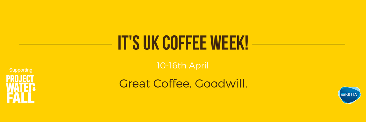 UKCoffeeWeek's tweet photo. It is UK Coffee Week! All week coffee shops across the UK are celebrating raising money for clean water through @projectwaterf #UKCoffeeWeek https://t.co/iXcU5Vv7Gv