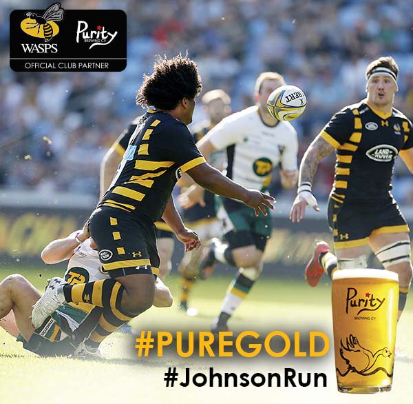 WaspsRugby's tweet photo. RT if your @Purityale #PureGold moment was #Johnsonrun for a chance to win 2 tickets @ricoharena https://t.co/cxSB0LnAEU