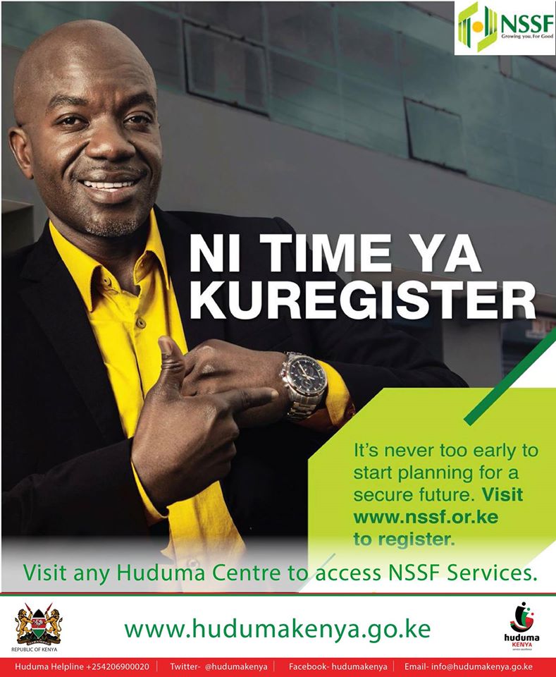 HudumaKenya's tweet photo. Have you registered your NSSF account? #NiTime. Visit any Huduma Centre to access Nssf Kenya Services. https://t.co/kTwPKWnAl0