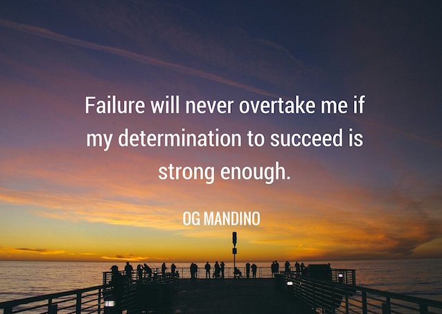 Failure will never overtake you if your determination to succeed is strong enough... #Success #MondayMotivation