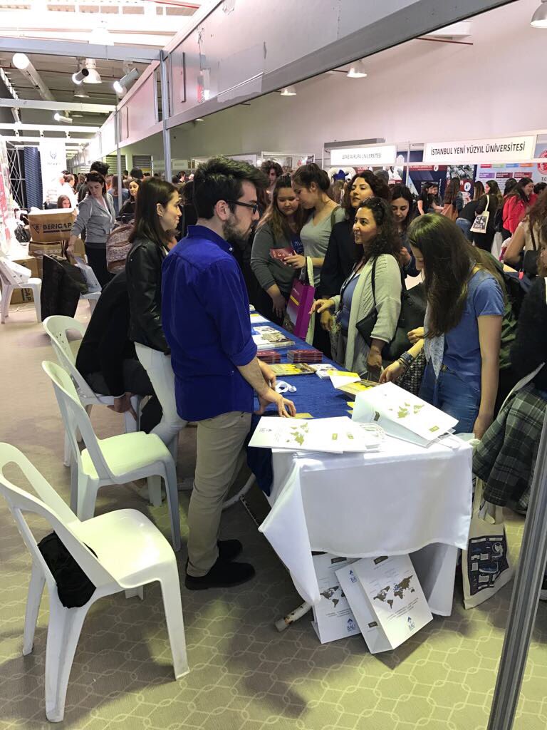 BAU Global meeting candidate students at EKET Fair of university preference days.