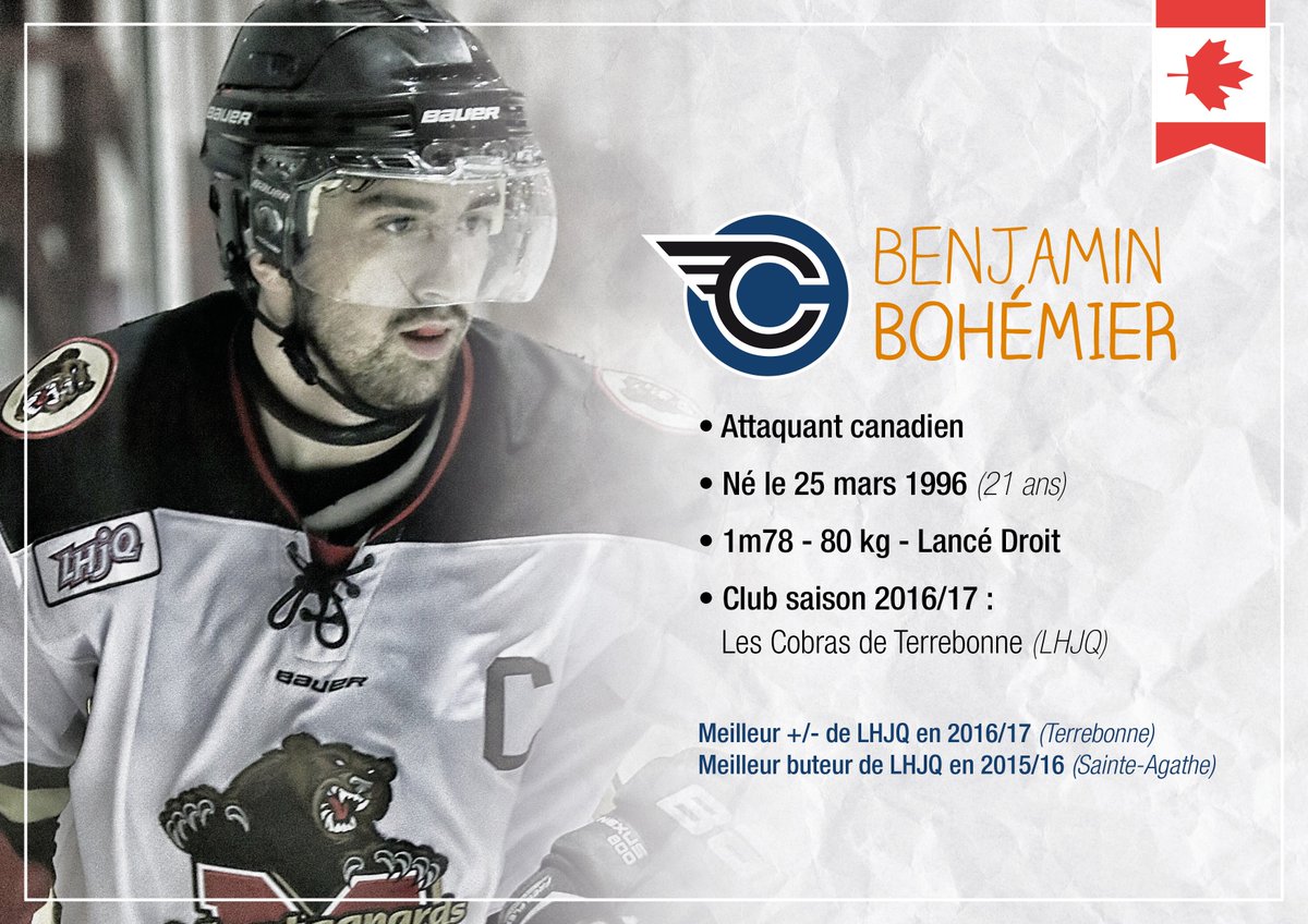 CorsairesNantes's tweet photo. Une nouvelle #Gâchette 🔫 rejoint les @CorsairesNantes : @benbohemier17 portera le maillot bleu et noir la saison prochaine ! #Transferts 🇨🇦 https://t.co/ygGg16Ju0O