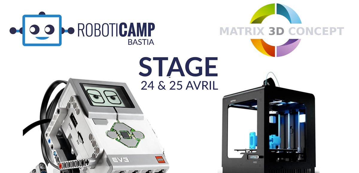 RCRobotiCamp's tweet photo. Stage de robotique avec @matrix3dconcept les 24 et 25 avril de 10h à 12h et 13h30 à 15h30.
8 à 15 ans / 90€
Résa : 06.52.24.85.96 https://t.co/hkmWYb4FFx