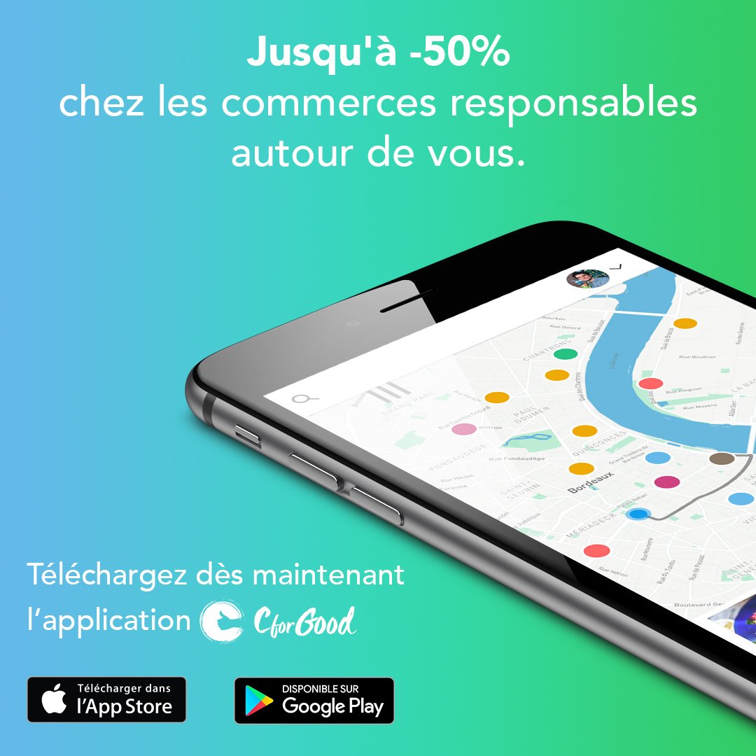 CforGood's tweet photo. YES !!!
Des réductions responsables contre un don à une association.
Elle est là. #application #CforGood
>> https://t.co/Uc363B435I !! 🙃 https://t.co/794imqCsX6