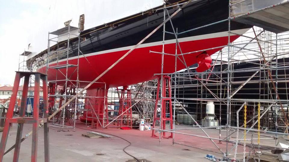 AbsolutBoatCare's tweet photo. Our #ABCVarnish team are back... on the beautiful performance #yacht, @ClaasenShipyard #SailingYacht Atalante. https://t.co/sRmM9xls60