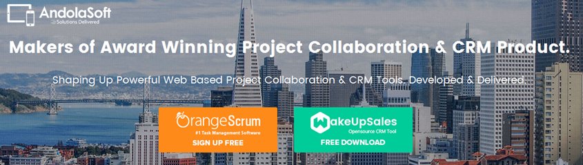 Andolasoft's tweet image. Makers of Award Winning Products like #Orangescrum – #ProjectCollaborationTool &amp;amp; #WakeUpSales - CRM App bit.ly/2o9WPu5