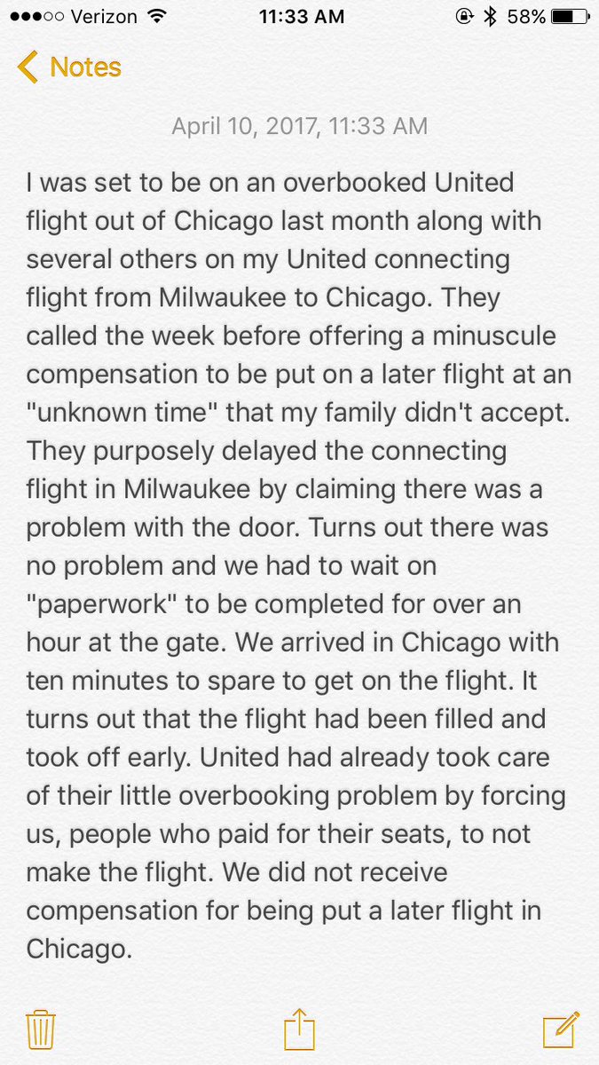 wetasspaczki's tweet photo. Do not travel with #unitedAIRLINES, it is INTOLERABLE to force people into volunteering to give up seats the paid for. #Flight3411 @united https://t.co/CWDoyqPJZ5