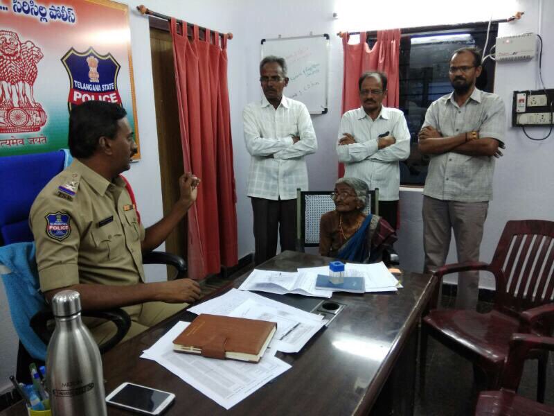 KTRBRS's tweet image. In further continuation, the two sons have been counselled by Siricilla police dept and they've agreed to take good care of her 👍