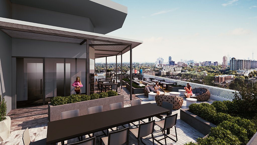 Check out the spectacular view from the 19th floor outdoor terrace at Distinction. bit.ly/2nP5PRt #Views #Toronto