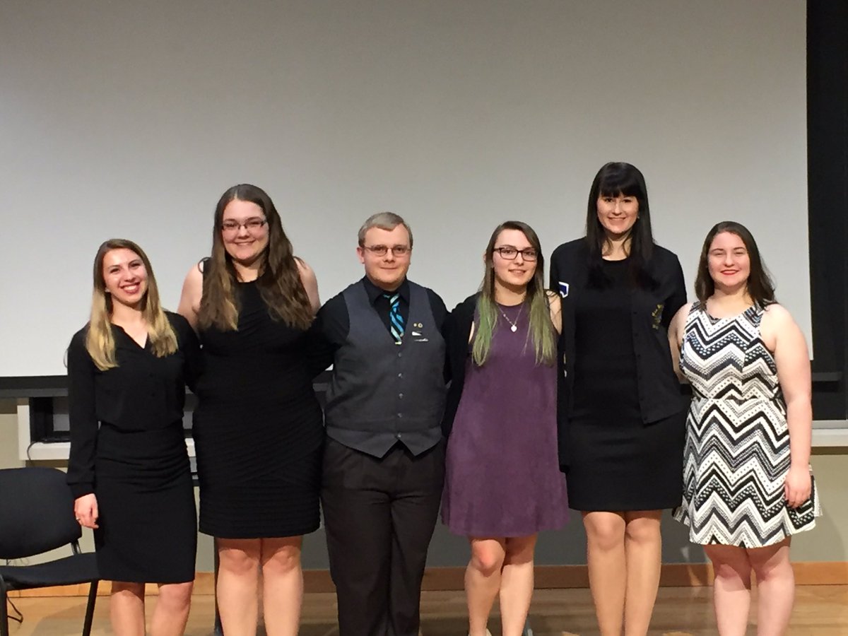 Congratulations New Exec Board!
From Left to Right: Amber Kane, Katlyn Koppen, Matthew Young, Lynn Helmick, Victoria Moyer, and Emily Wolfe